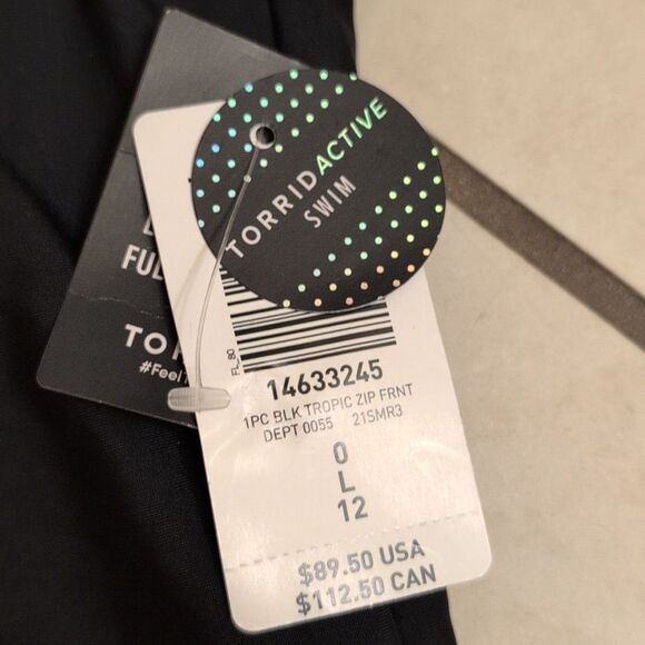 NWT Torrid Active Wireless Sleeveless Rashguard One Piece Swimsuit Size L - Picture 4 of 10